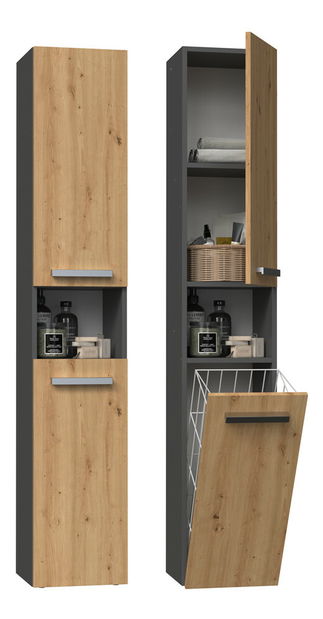 Koupelnová skříňka Neltossa 12 (antracit + dub artisan)