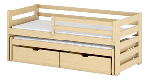 Dětská postel 80 cm SIMO (s roštem a úl. prostorem) (borovice)