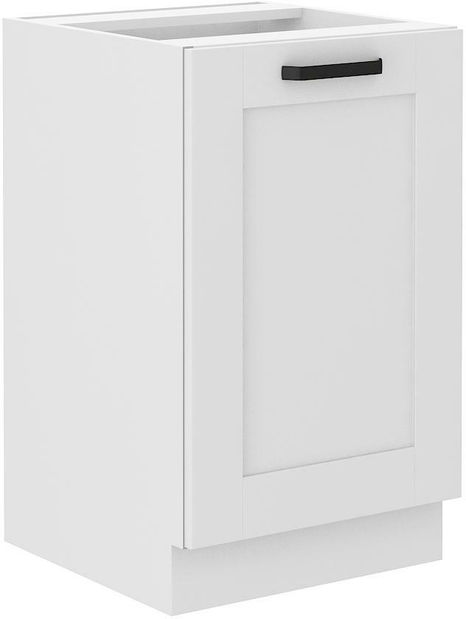 Dolní kuchyňská skříňka Lucid 50 ZL 1F BB (korpus: bílá + fronta: mdf bílá)