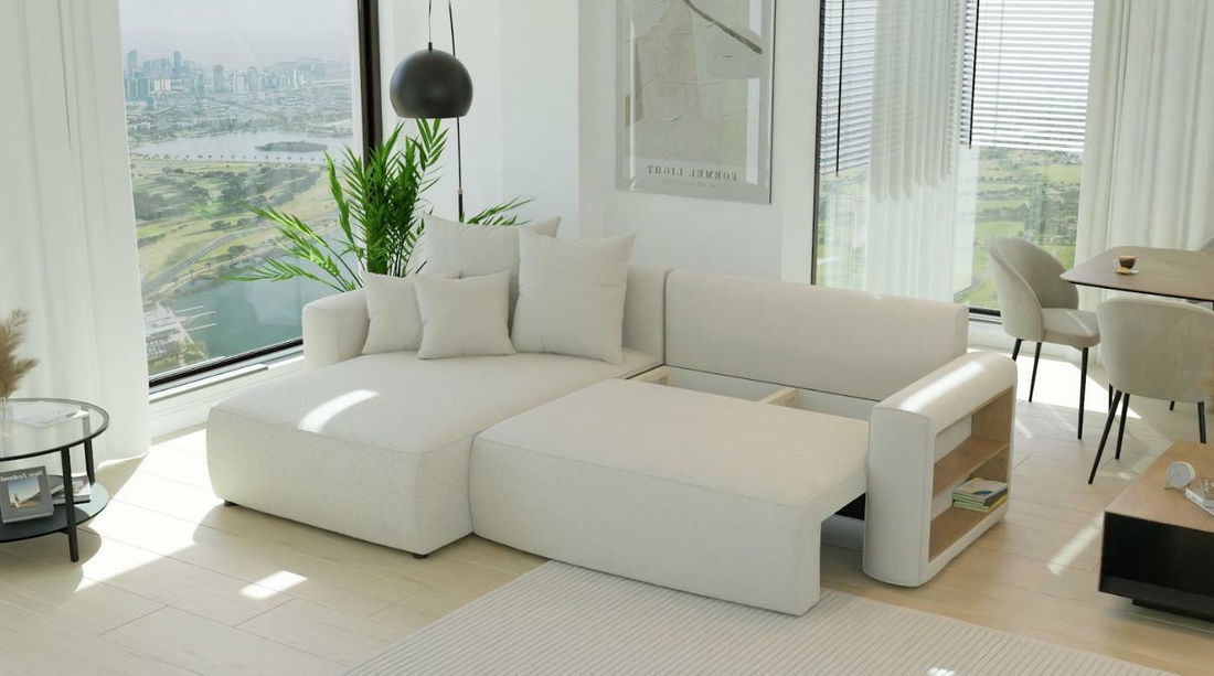 Rohová sedačka Napolia (L) (béžová)