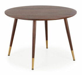 Jídelní stůl Domingo (ořech + zlatá) (pro 3 osoby)