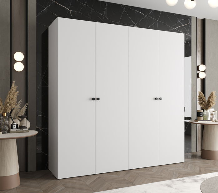 Šatní skříň 200 cm Parna 1 (bílá + černá)