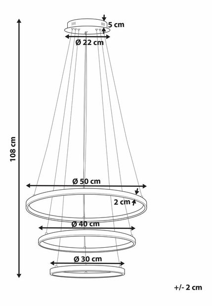 Závěsné svítidlo Aline (růžovozlatá)