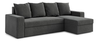 Rohová sedací souprava Duff (P) (černá)