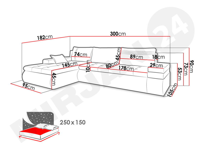 Rohová sedací souprava Sprint (tmavě hnědá + béžová)