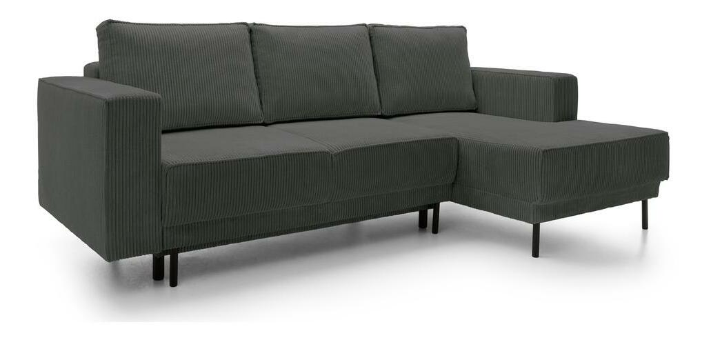 Rohová sedací souprava Rodriguez mini (P) (šedá + černá)