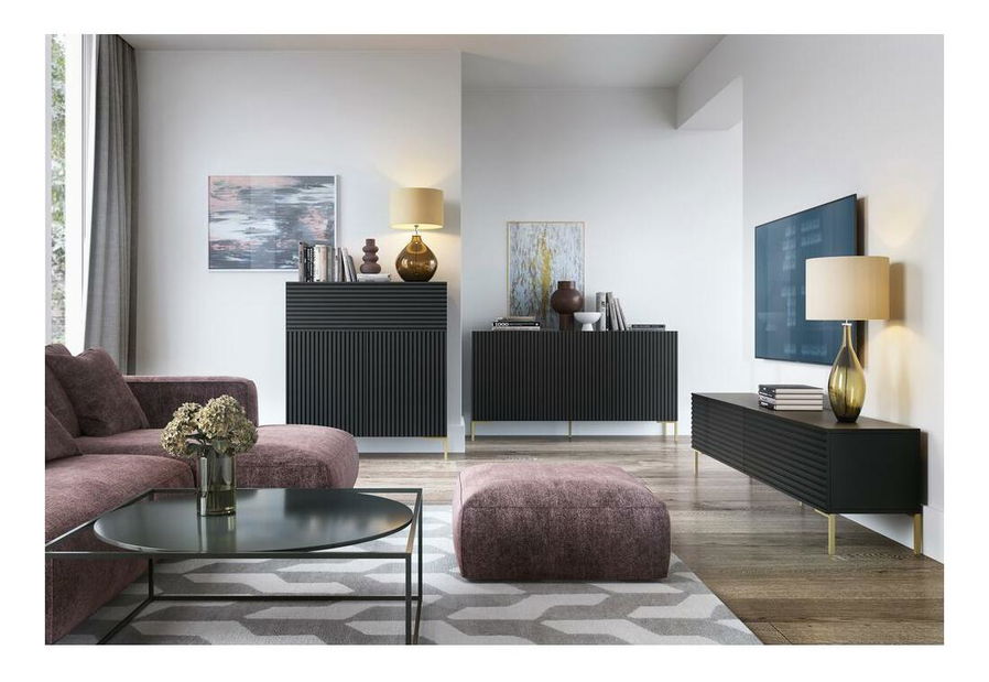 TV skříňka/stolek Lamellito 140 (černá)