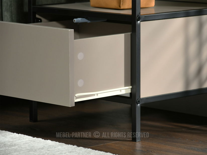 Noční stolek Subsidios (béžová + černá)