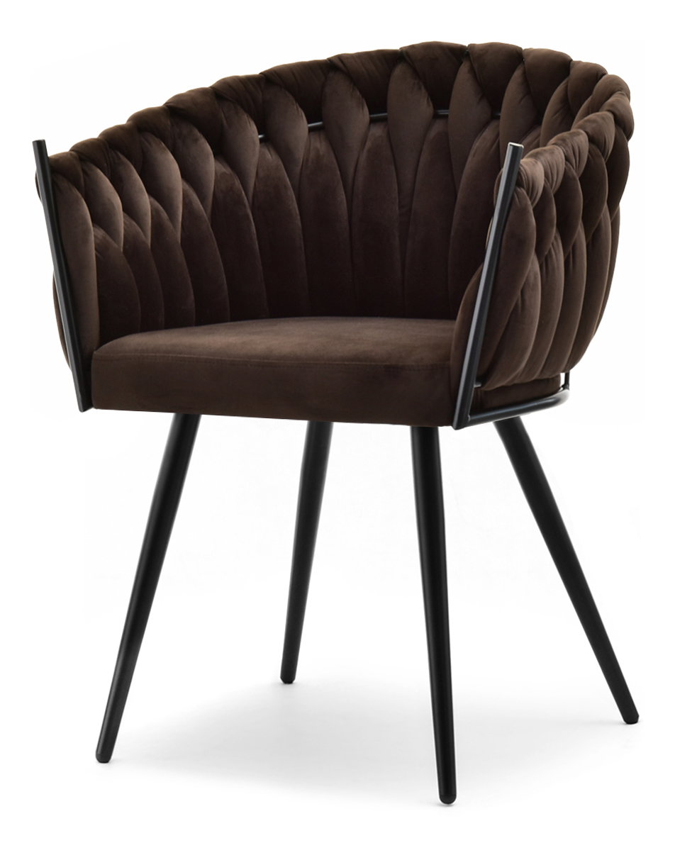 Jídelní židle Radio (hnědá + černá)