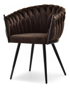 Jídelní židle Radio (hnědá + černá)