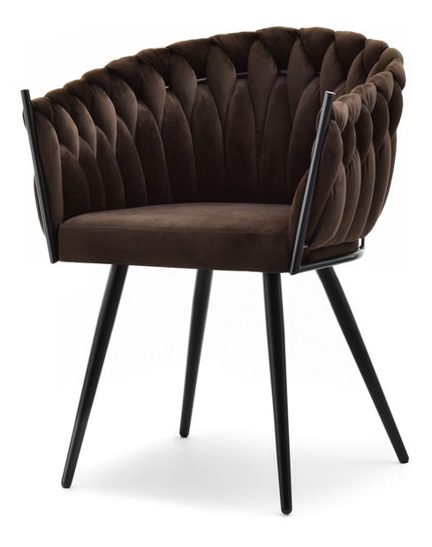 Jídelní židle Radio (hnědá + černá)