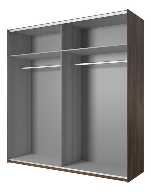 Šatní skříň Signat Typ 18 (černá + dub flagstaff)