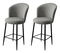 Set 2 ks. barových židlí Fornetto (šedá + černá)
