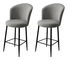 Set 2 ks. barových židlí Fornetto (šedá + černá)
