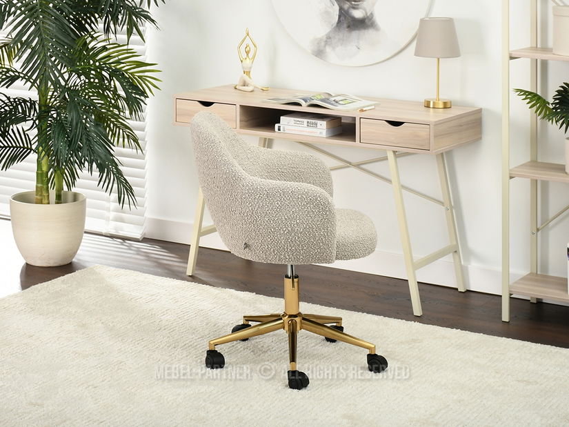 Křeslo Lolo (béžová + zlatá)