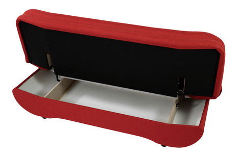 Rozkládací pohovka Lehti (šedá) (s úl. prostorem)