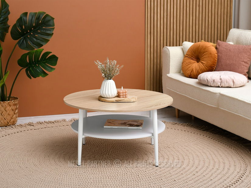 Konferenční stolek Randolf Xl (sonoma + bílá)