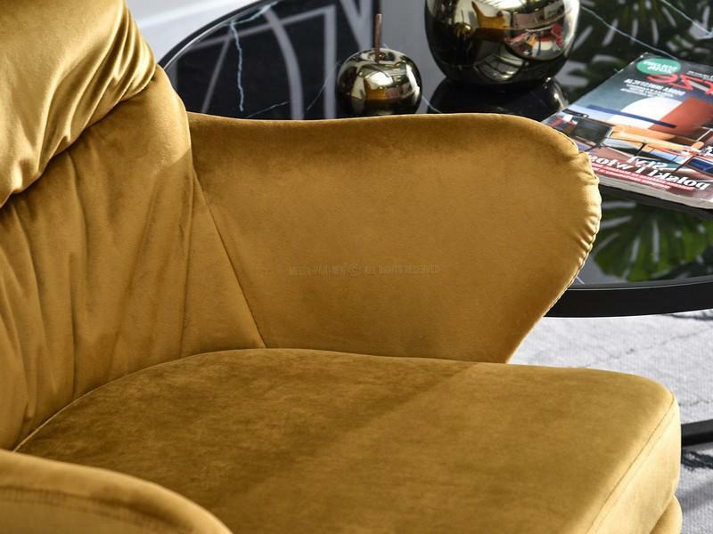 Křeslo Lusil (zlatá + černá)