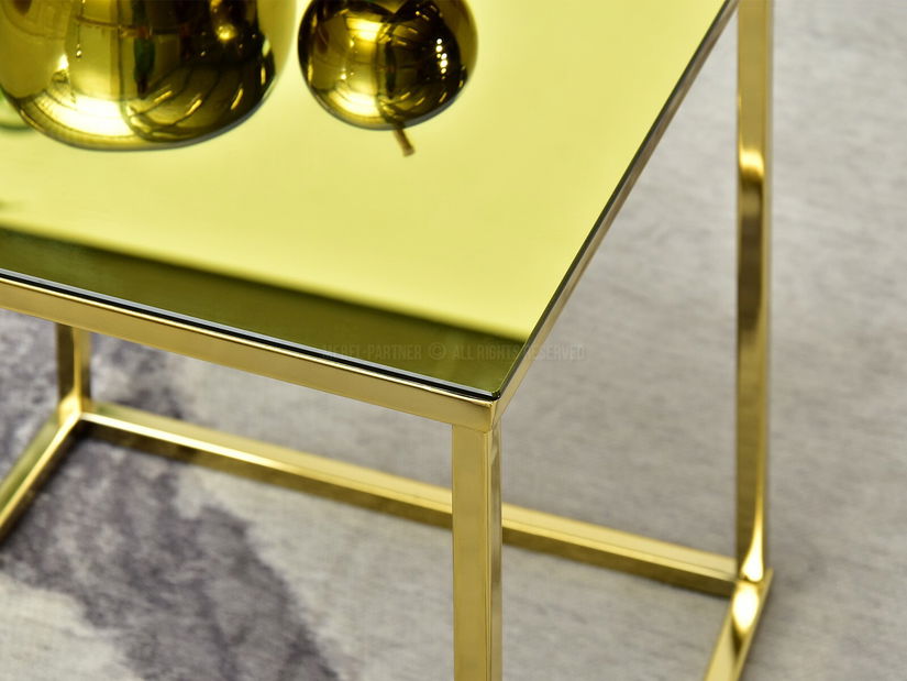 Konferenční stolek Bella S (zlatá + zlatá)