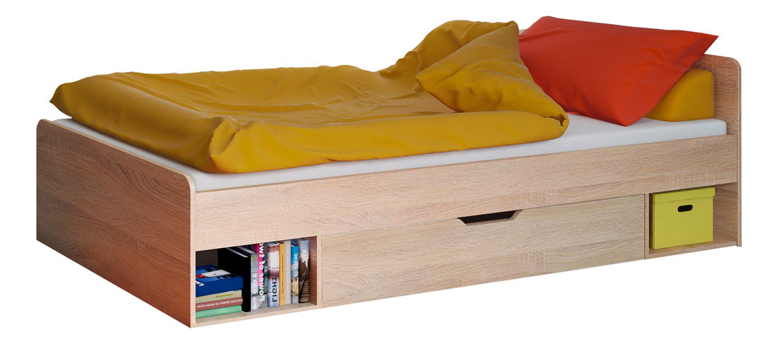 Jednolůžková postel 90 cm Terrell (dub sonoma) (bez roštu a matrace)