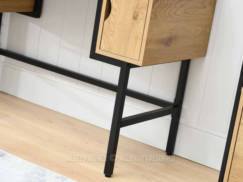 PC stolek Loftego (dub + černá)