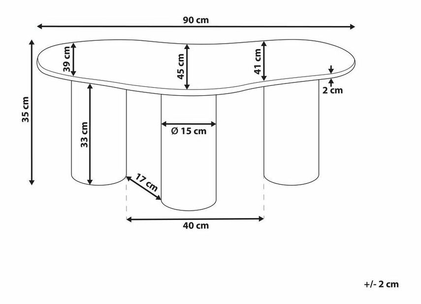 Konferenční stolek Charley (bílá)