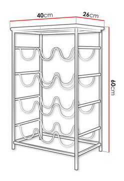 Stojan na víno Letra (černá)