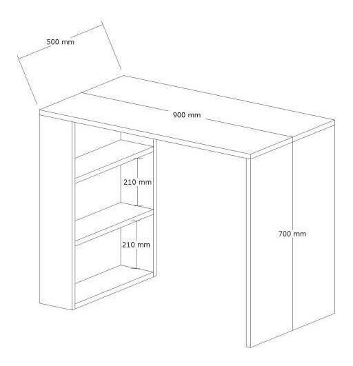 PC stolek Clement (bílá)
