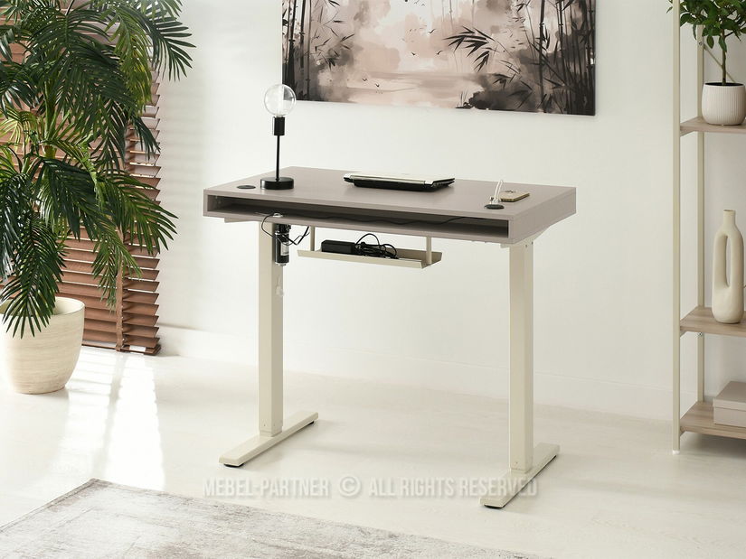 PC stolek Osto 100 (béžová + krémová)