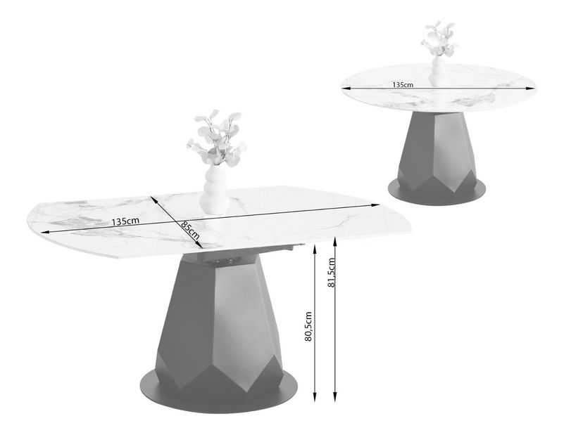 Jídelní stůl Zapatista (mramor + černá)