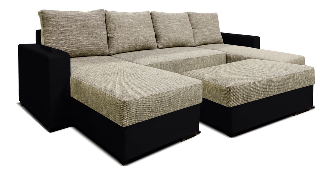 Rohová sedací souprava U Samanta L+2+L+T (L) (s taburetem)