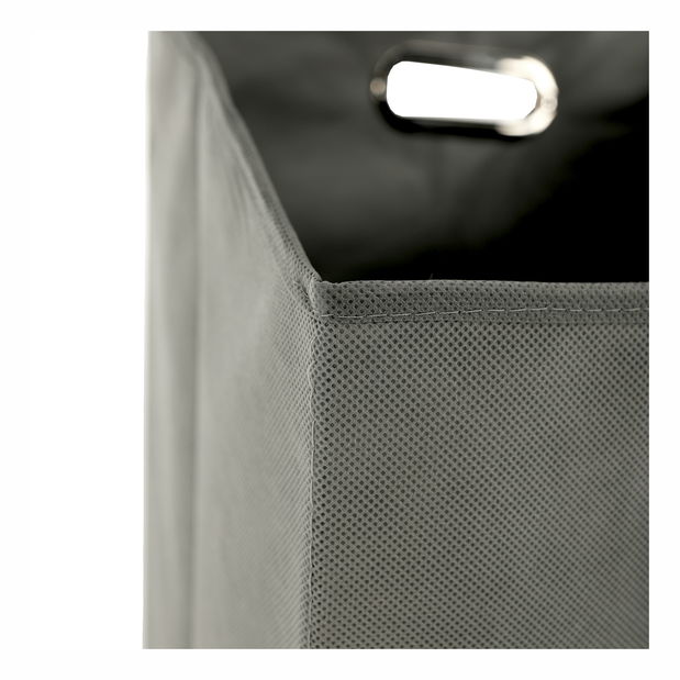 Koš na prádlo Sansal NEW (přírodní bambus + šedá)