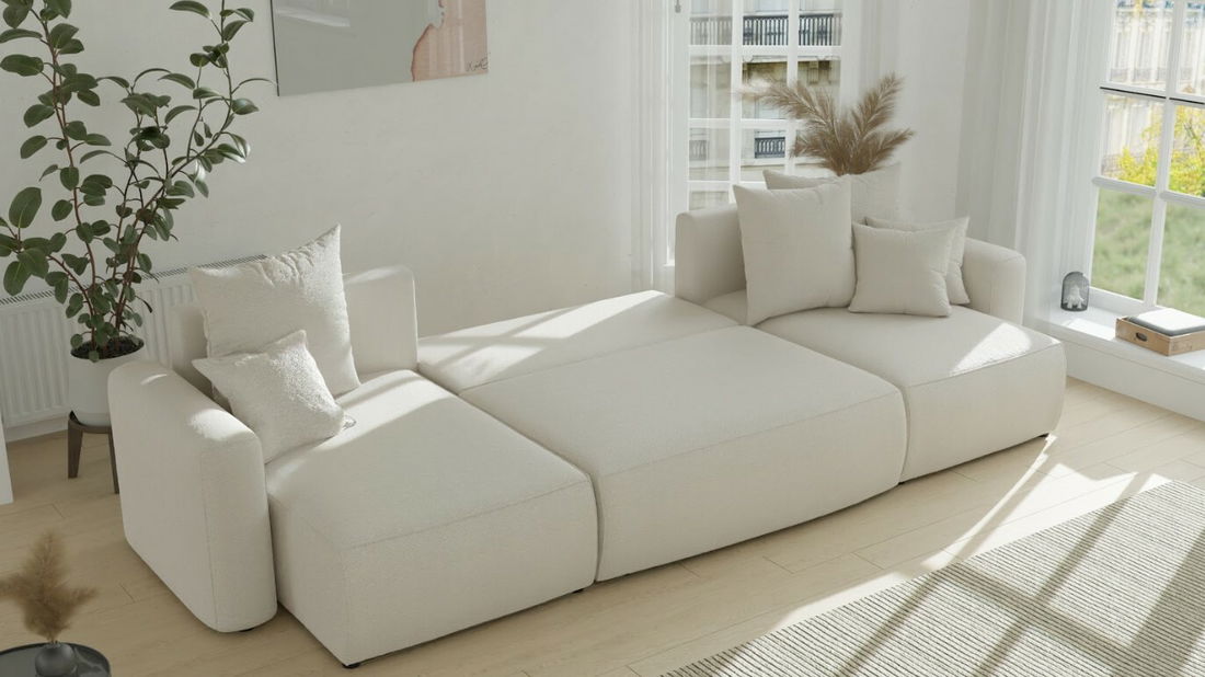 Rohová sedačka Denia U (béžová) (L)