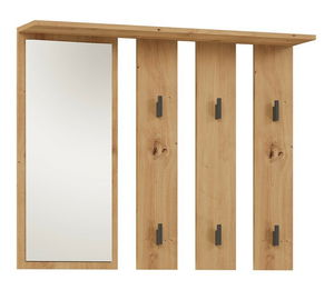 Věšákový panel Puntuable 1 (dub artisan) (se zrcadlem)