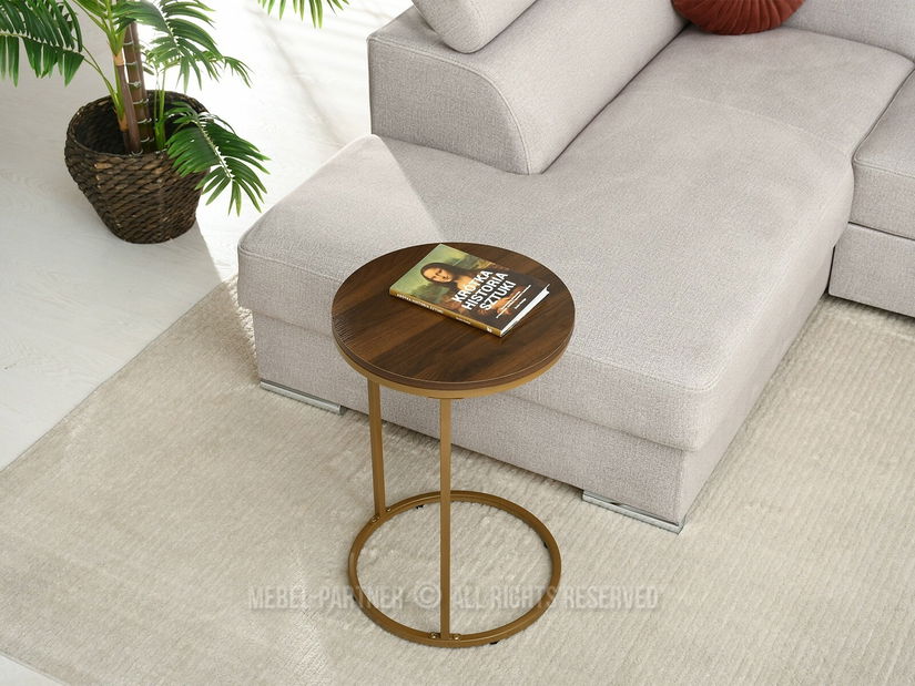 Konferenční stolek Corden (ořech + zlatá)