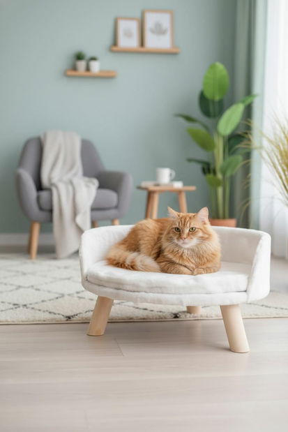 Pelíšek pro kočky Lissa (krémová)