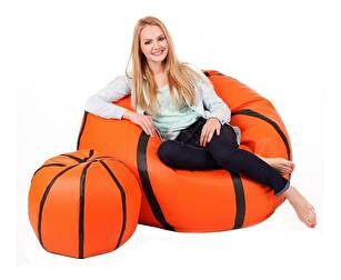 Set sedacích vaků Basketbal XXXL + XXL + L (oranžová + černá)