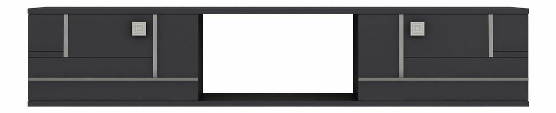 TV stolek/skříňka Arenden (antracit + stříbrná)