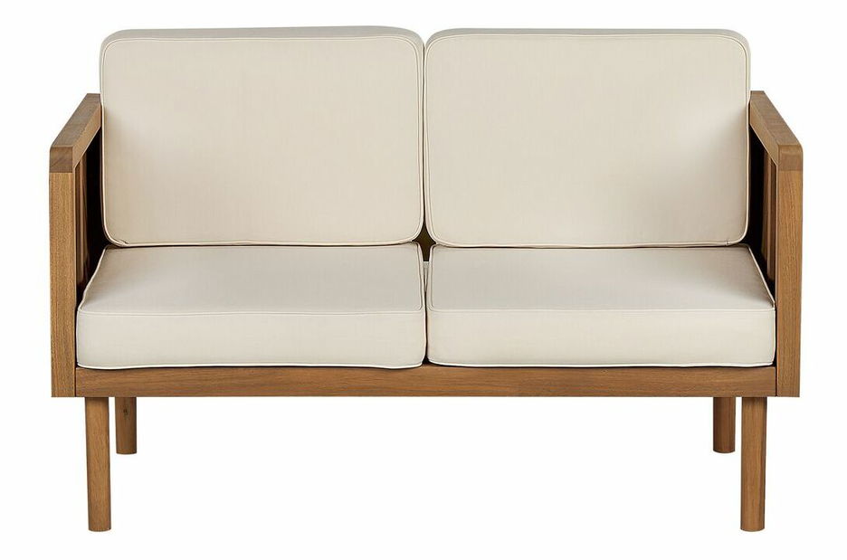 Zahradní sestava Blas (světlé akáciové dřevo + krémová bílá)