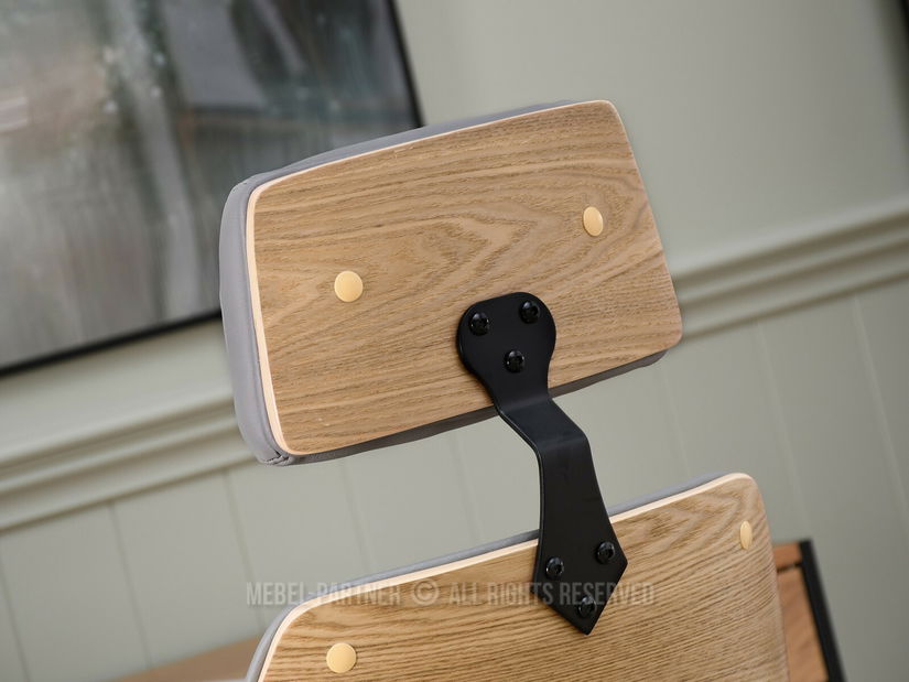 Křeslo Franc (dub šedý + černá)