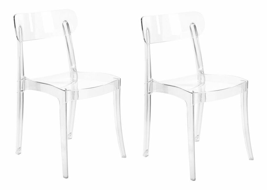 Set 2 ks jídelních židlí Cobey (průhledná)