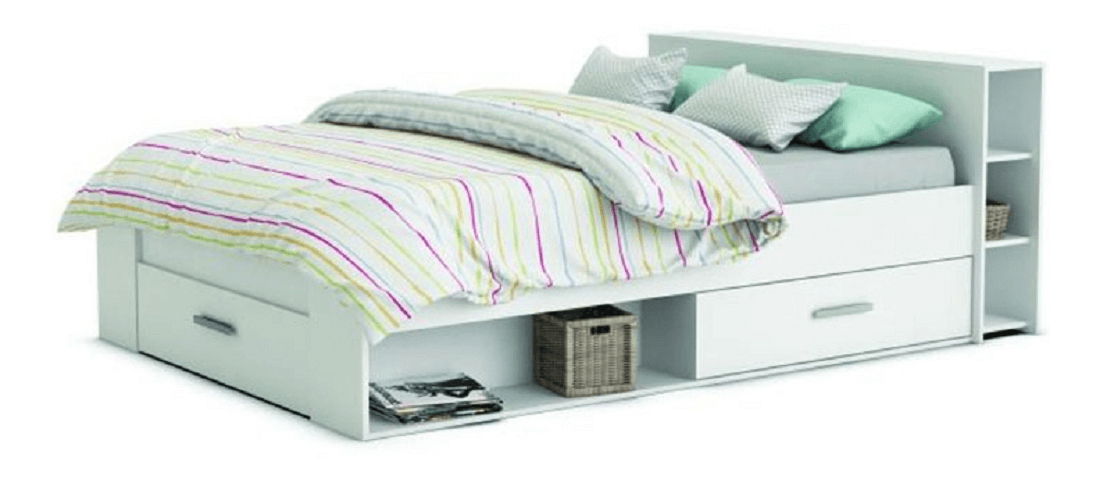 Manželská postel 140 cm Atau 159574 bílá