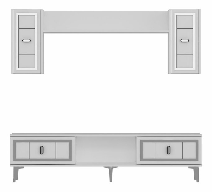 Obývací stěna Orino (bílá + černá)