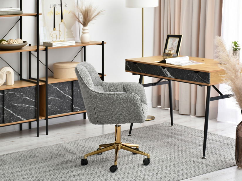 Křeslo Island (šedá + zlatá)