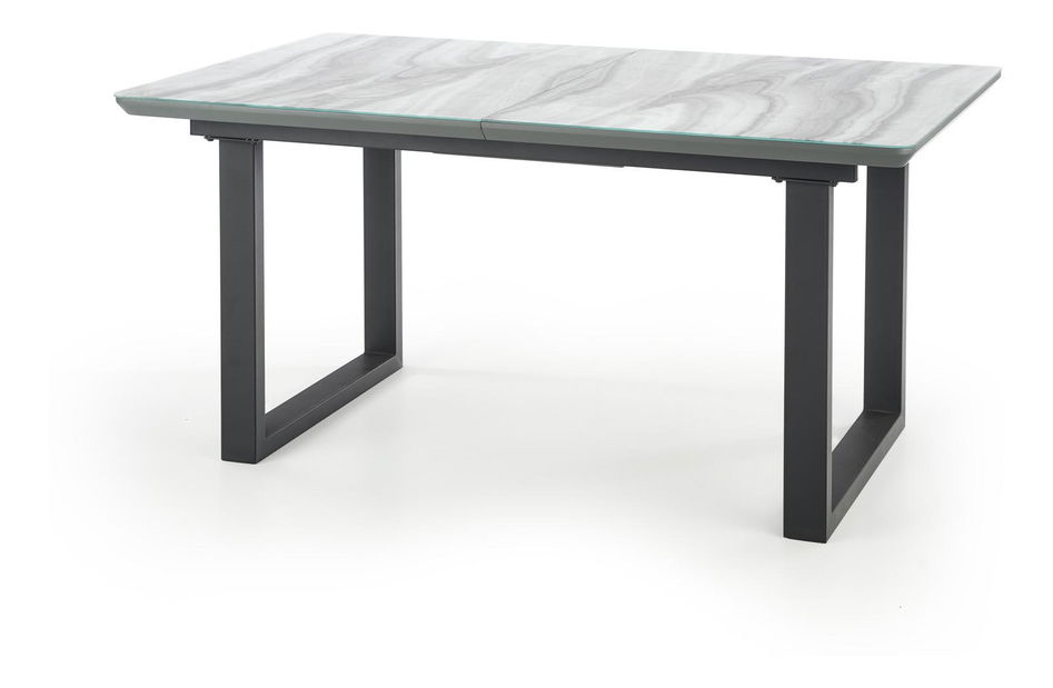Jídelní stůl Malan (bílá + šedá + černá) (pro 6 a 8 osob)