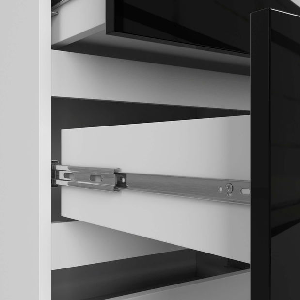 Komoda Kapil III (lesk černý)