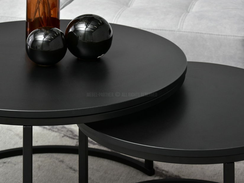 Set 2 konferenčních stolků Novedosa (černá)