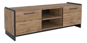 TV skříňka Adivinaba (dub wotan + černá)