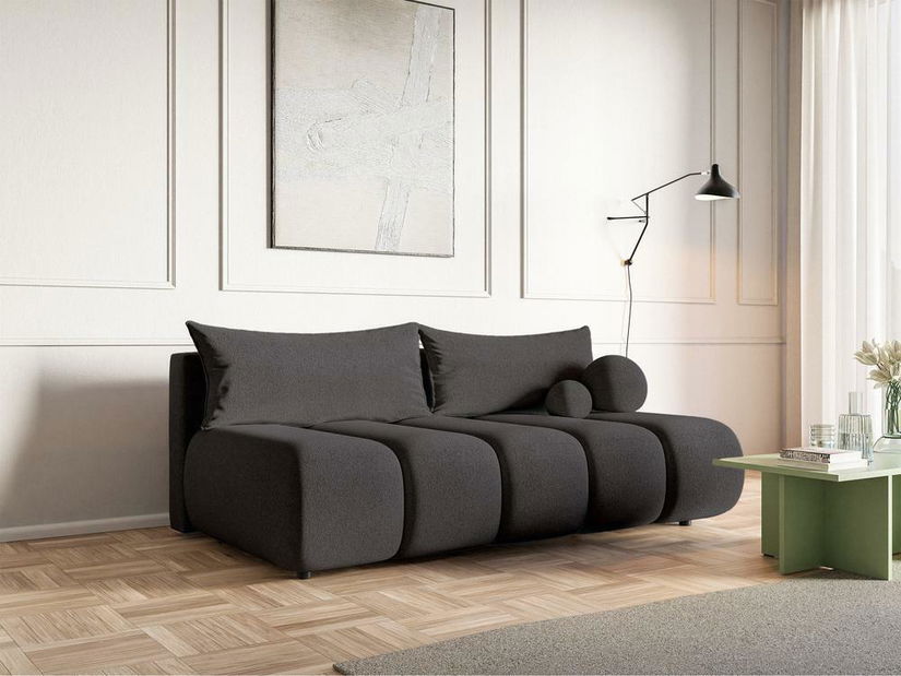 Pohovka trojsedačka Didier mini (tmavě šedá + černá)