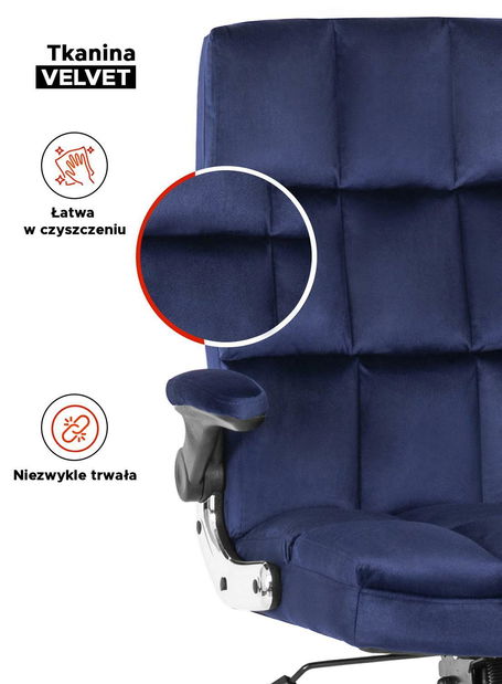 Kancelářské křeslo Limpieza (námořnická modrá)